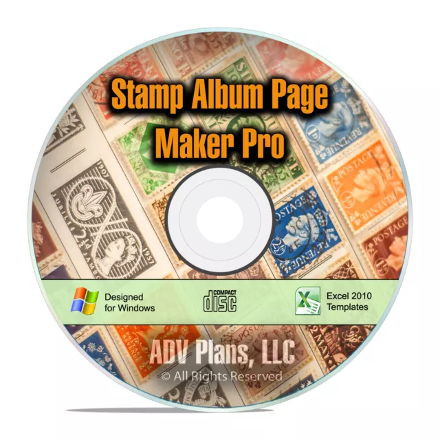 Stamp Album Page Maker Pro, Make Your Own Custom Printable Stamp Pages CD F13