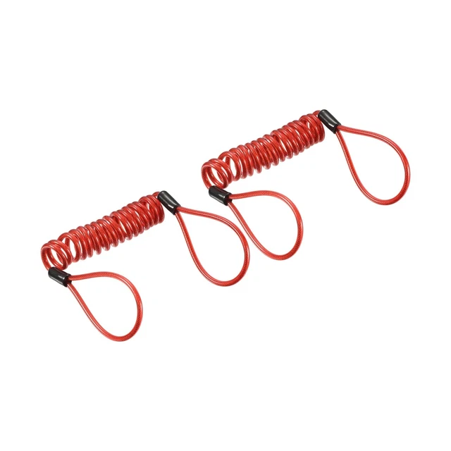 PATIKIL Security Steel Cable 3.5mm x 1.2m/3.94ft Coated Spring Luggage Lock W...