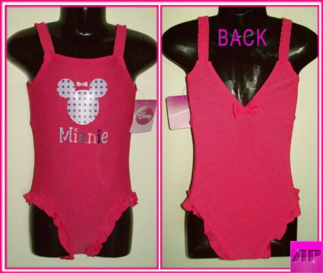 BABY GIRLS Minnie Mouse Disney PINK SWIMWEAR TOGS - Sz 6m 12m 18m or 24m BATHERS