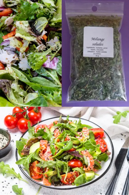 EPICES POUR SALADE 20 g mélange épices " fait maison " Toutes salades et entrées