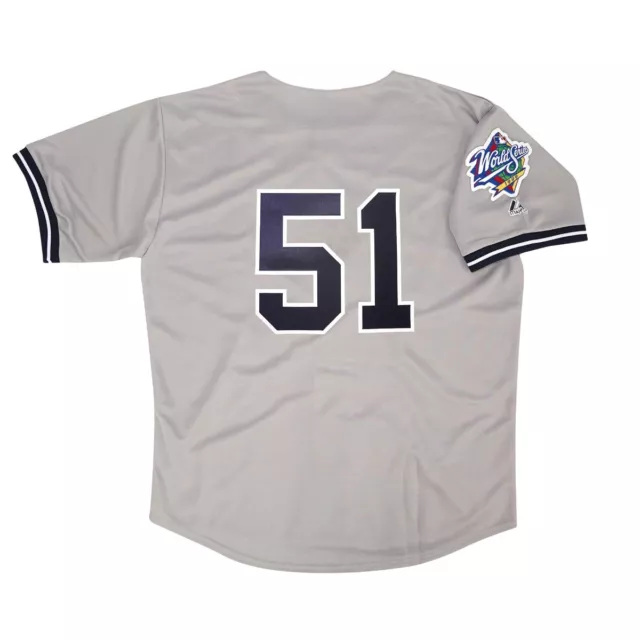 #51 NEW YORK YANKEES RUSSELL JERSEY AUTHENTIC SEWN MEN 48 XL BERNIE WILLIAMS