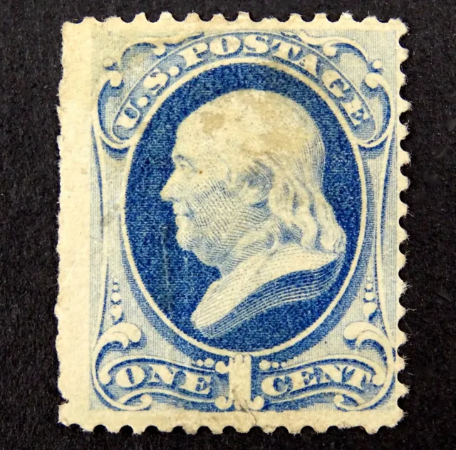 US Postage Stamp 1 Cent Scott 145 Ultra Marine 1870-71 National Bank Note Unused