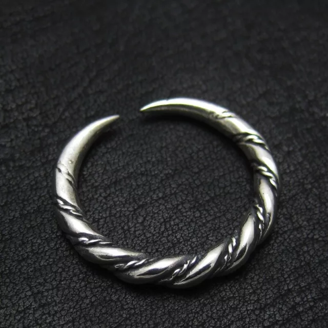 925 Silver Viking Finger Ring. Scandinavian. Nordic. Historical Reenactment.