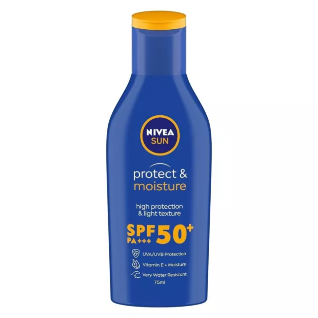 NIVEA SUN Protect & Moisture Crème solaire SPF 50 avec vitamine E +...
