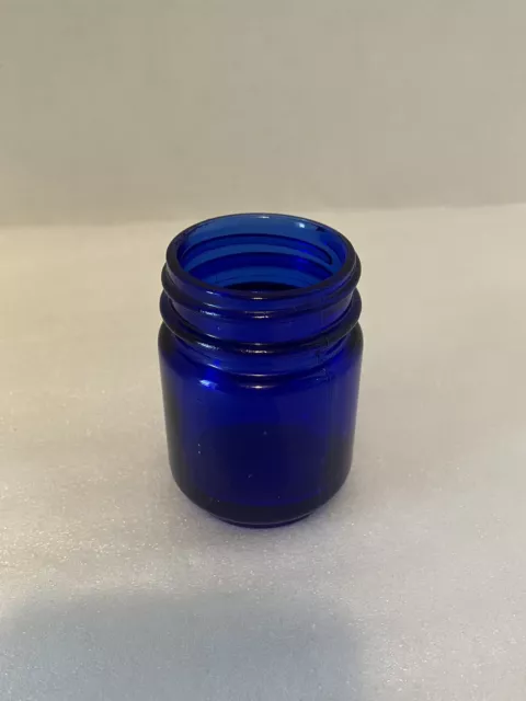Vintage Vicks VapoRub Cobalt Blue Glass Jar Only, No Lid