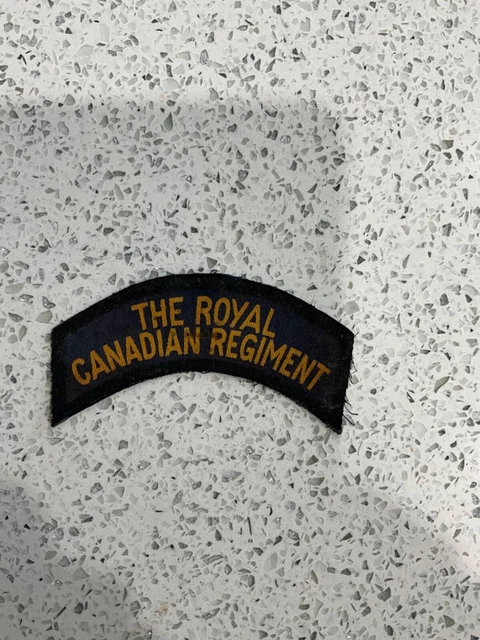 WW2 Canadian canvas Royal Canadian Regiment shoulder title