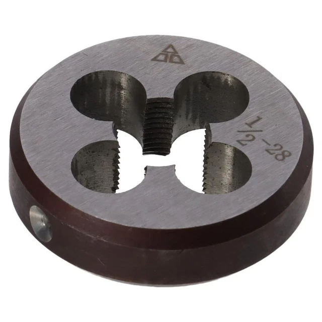 Exterior Pipe Threader Uxcell 7/8"-14 UNF Alloy Tool Steel Machine Thread Round Threading Die Hand Tool Threading Boards