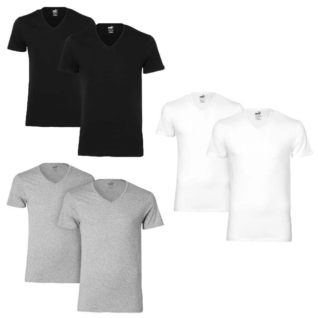 12 Lui Pacco Puma Base V Collo T-Shirt Canottiera Uomo Scollo A V