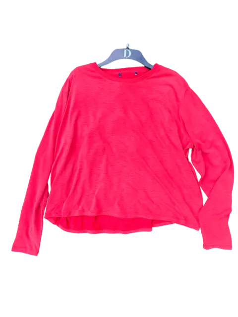 Marks & Spencer Cashmilon Round Neck Long Sleeve Ladies Shirt Red Autumn Sale