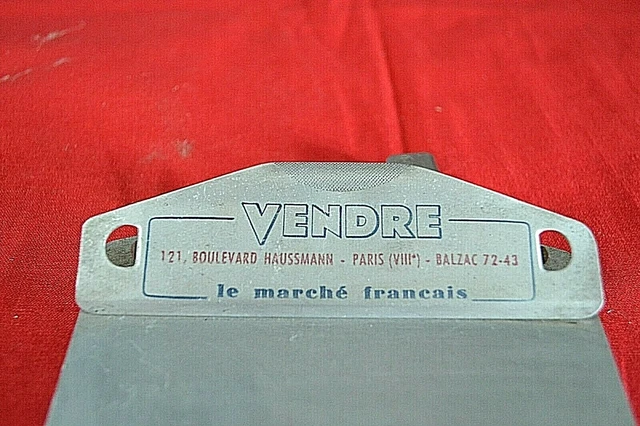 Tablette à pince publicitaire ancienne CURATY aluminium années 50 "VENDRE..." 3