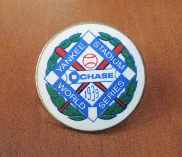 Vintage 1939 Yankee Stadium World Series Pin Chase Bank New York Baseball Pin