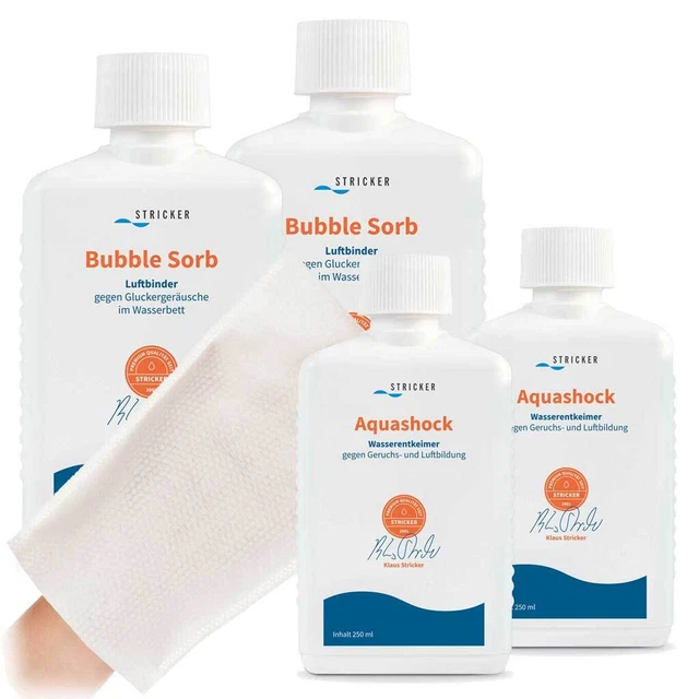 Letto ad acqua set risolutori di problemi 2x Aquashock + 2x Bubblesorb sovra-germinazione bolle d'aria