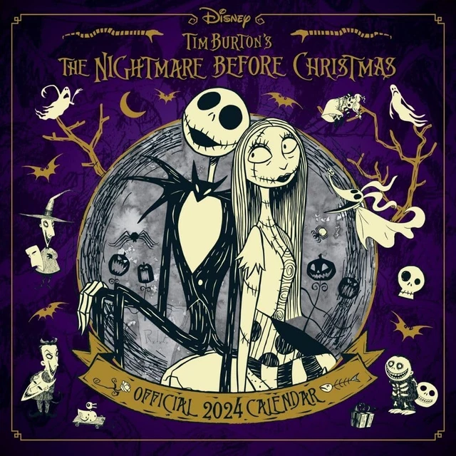 NIGHTMARE BEFORE CHRISTMAS 2024 Calendario, Mese Alla Vista Quadrato