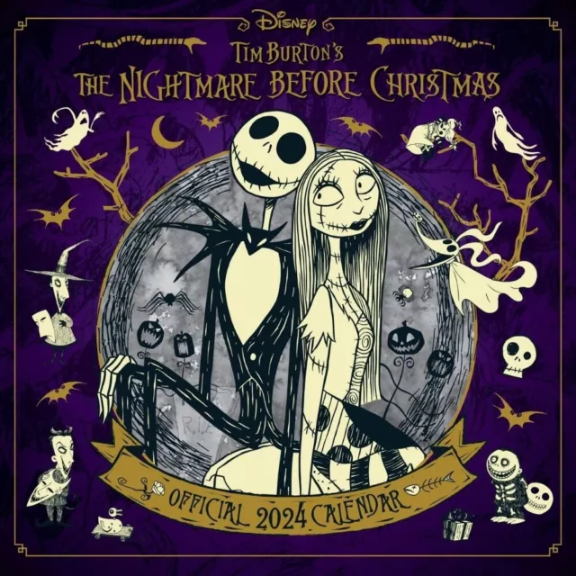 NIGHTMARE BEFORE CHRISTMAS 2024 Kalender, Monat Bis View Quadratisch