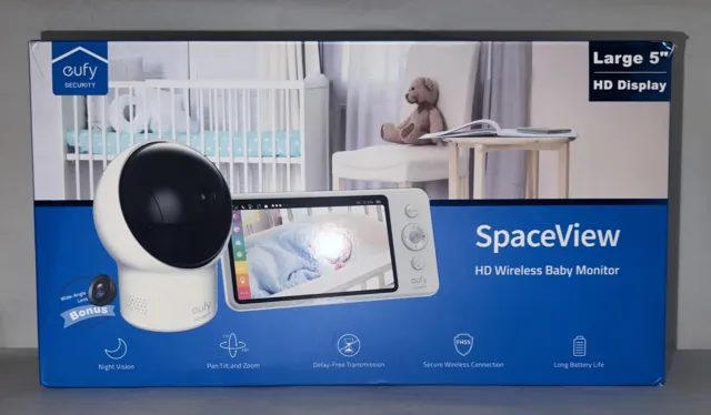 eufy Security Spaceview Video Baby Monitor E110 with Camera and Audio, Security