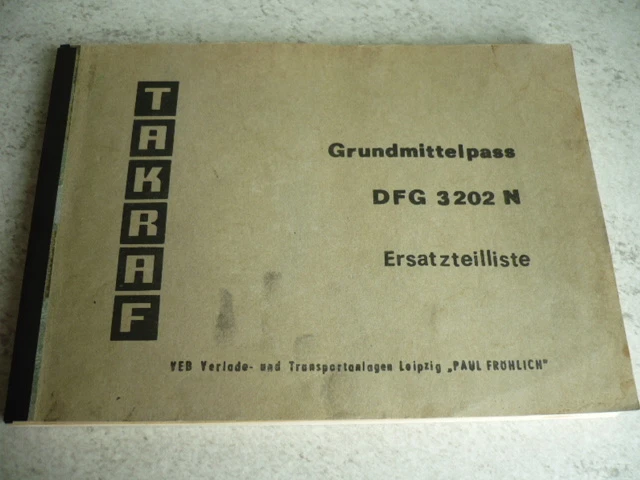 VEB TAKRAF DDR Scherenhebebühnen-Anleitung Wartungsplan Lunzenau Fritz Hage KG EUR 13,99 - DE
