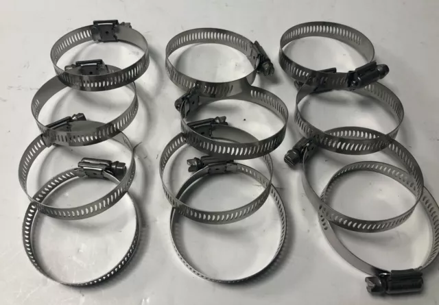 12 pieces 63032H All stainless steel marine grade hose clamp 1 9/16-2 1/2”