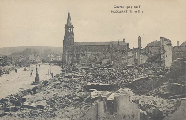 54 - CPA / Baccarat (Meurthe-et-Moselle) Ruins of the Great War / Superb