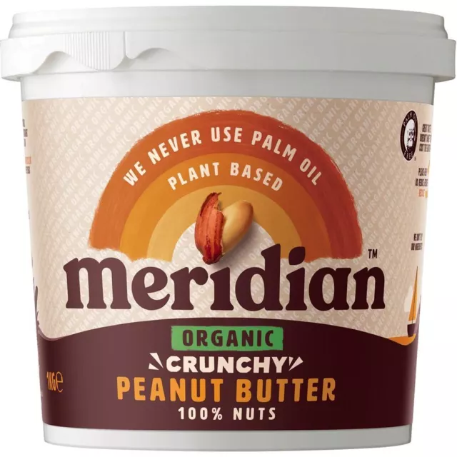Meridian Organic Crunchy Peanut Butter - 1kg