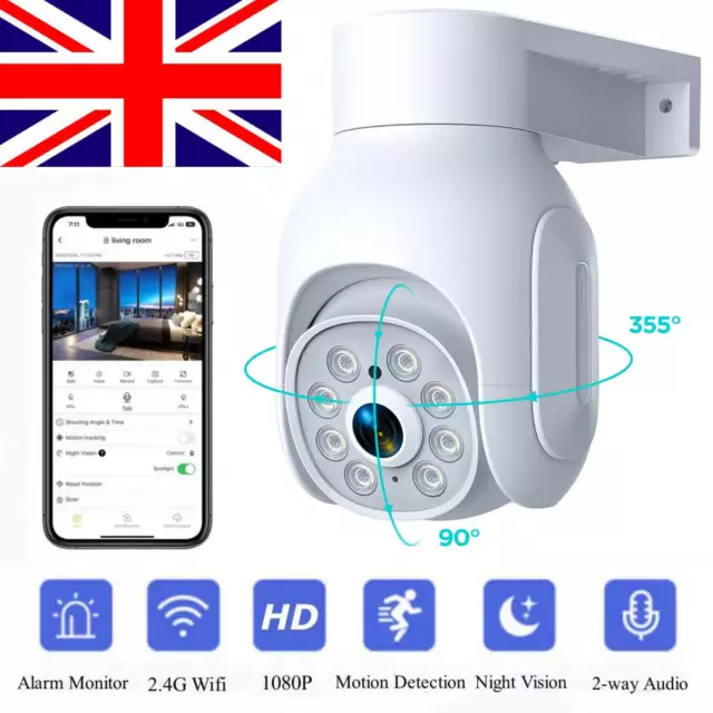 3MP Wireless PTZ Security Camera 1080P HD Outdoor Home Wifi IP Surveillance CCTV