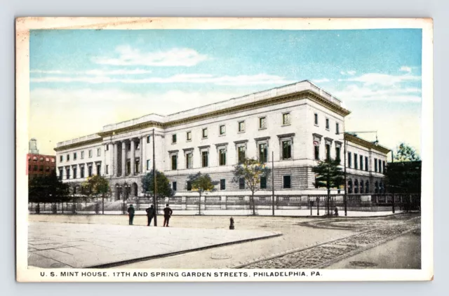 Postcard Pennsylvania Philadelphia PA U.S. Mint Building 17th Spring 1920s