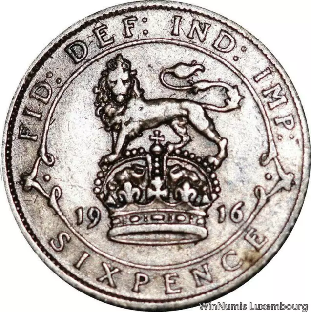 C5320 United Kingdom 6 Pence George V 1916 Silver -> M Offer