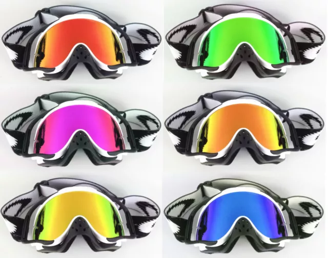 GOGGLE-SHOP REPLACEMENT MIRROR LENS to fit OAKLEY CROWBAR MOTOCROSS GOGGLES NEW