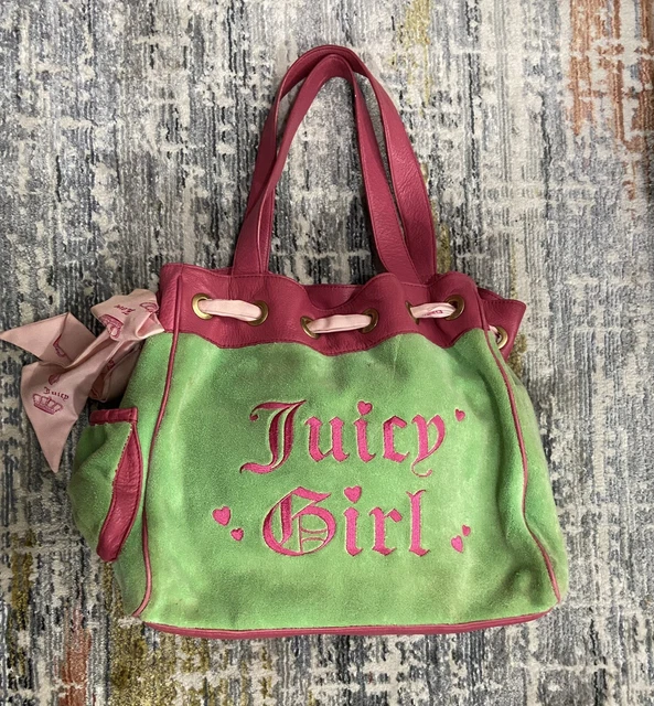 Rare juicy couture vintage daydreamer bag pink and green