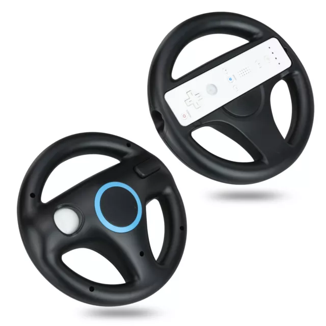 2x Game Racing Steering Wheel for Nintendo Wii Mario Kart Remote Controller 2