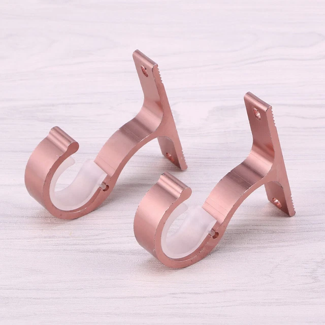 2 PCS Supports De Tringle À Rideau Robustes Réglables Base Brancher