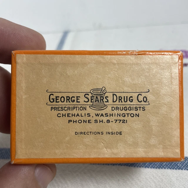 CHEHALIS WASHINGTON Sears 1959 prescription drug box 12.99