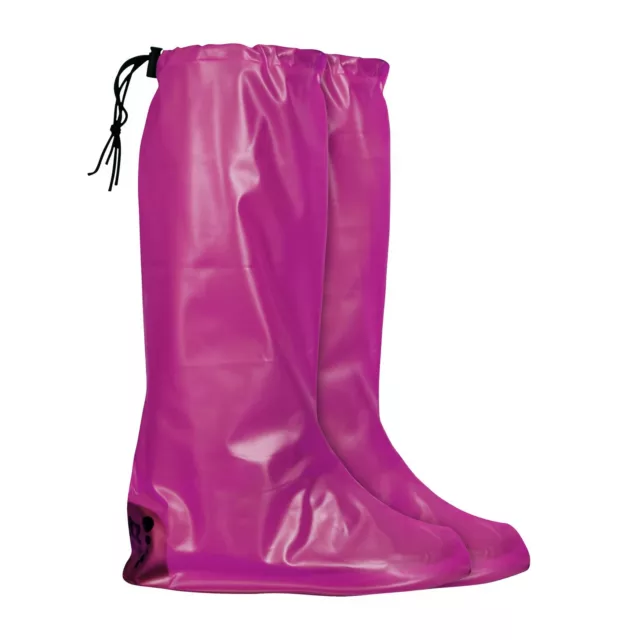 PINK SHOE COVERS Trainers Wellies Camping Festival Waterproof Boot Size ...