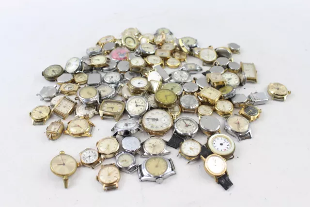 Job Lot Women's WRISTWATCH Heads Vintage Hand Wind Non Working x 100