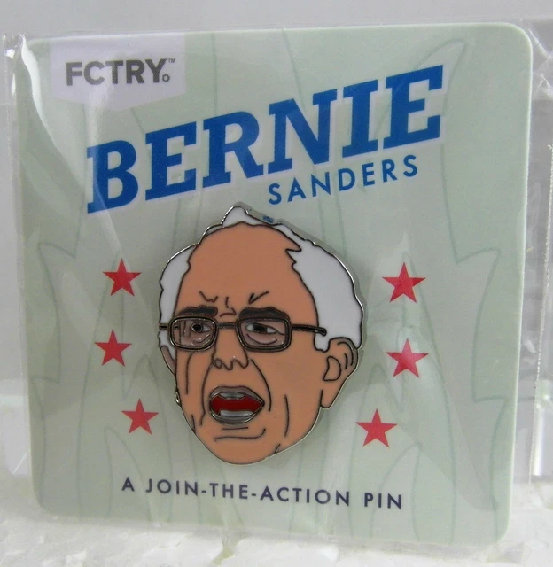 BERNIE SANDERS LAPEL PIN Progressive Feel the Bern 2016 FCTRY