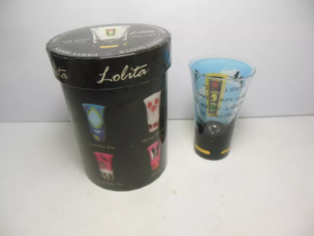 LOLITA Shot Glass Party Shots - Stop Light Shooter Hand Painted in Box