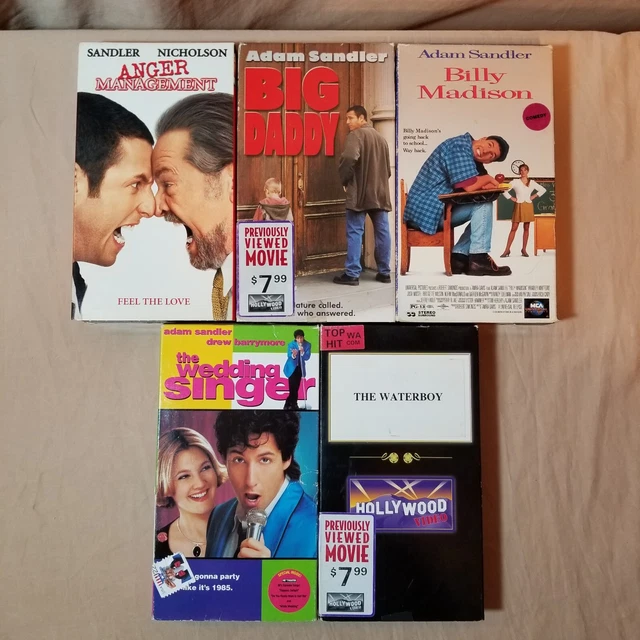 ADAM SANDLER VHS Video Lot Anger Management Big Daddy The Waterboy ...