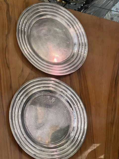 Grand Plat Rond Christofle En Métal Argenté 30 Cm - Plateau De Service Vintage