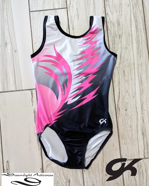 DREAMLIGHT x GK ELITE Gymnastics Dance Leotard Small Pink Black ULTRA SOFT