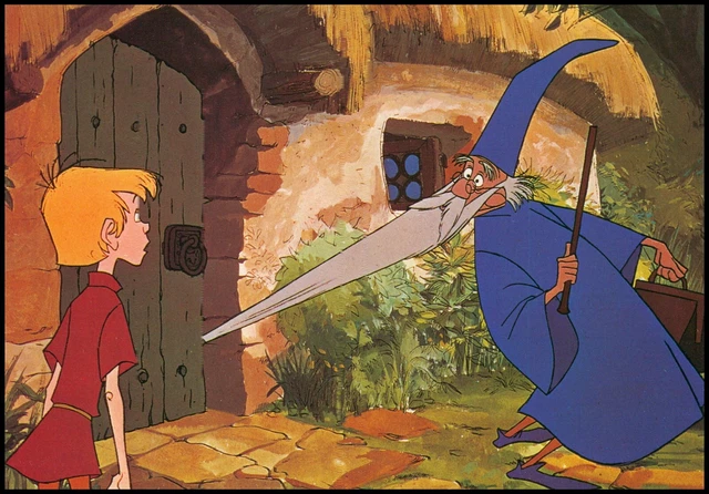 Stone Hand Merlin DISNEY: THE SWORD In The Stone. Merlin & Arthur. Italy. Unposted. 25 £4 ...