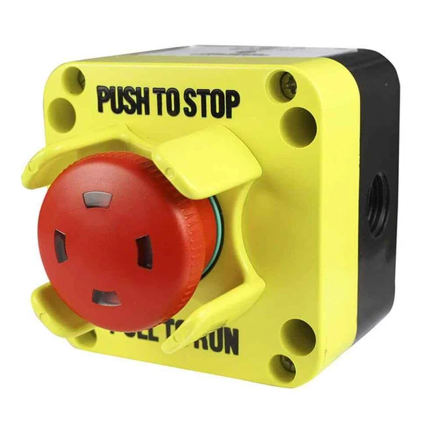 Stop Button Visual Basic ASI EMERGENCY STOP Button Control Station w/Visual Indicator Protection ...