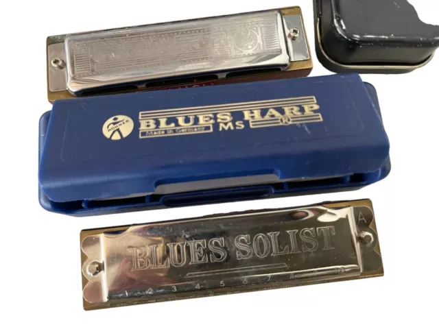 Konvolut 7 xMundharmonika Hohner Blues Harp Melody Star Echo und mehr