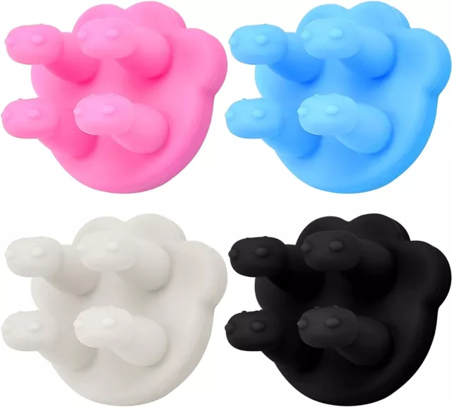Supporto spazzolino da denti in silicone, 4 pz gancio multifunzione impermeabile autoadesivo