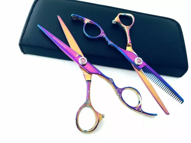 Professional Salon Hair Cutting+Thinning Scissors Barber Shears Hairdressing Set