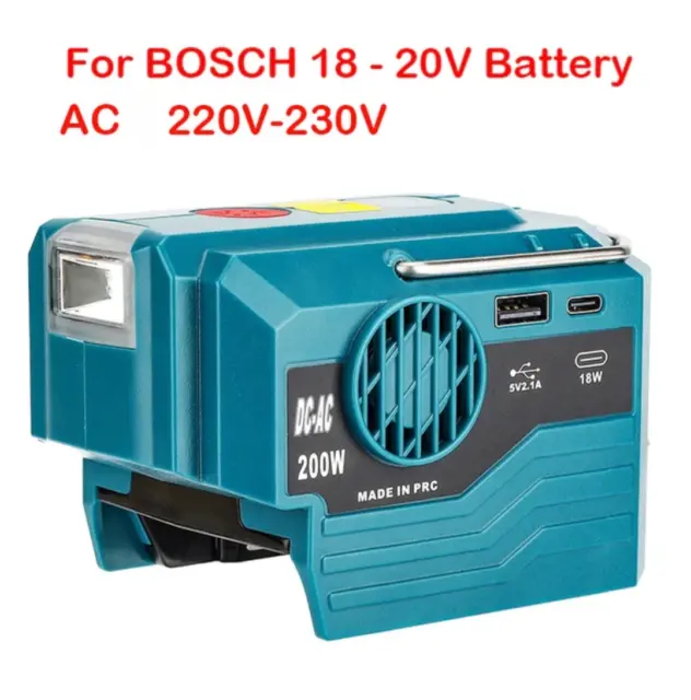 Onduleur batterie Bosch 18V -  220V - 200W camping bricolage travaux voyage