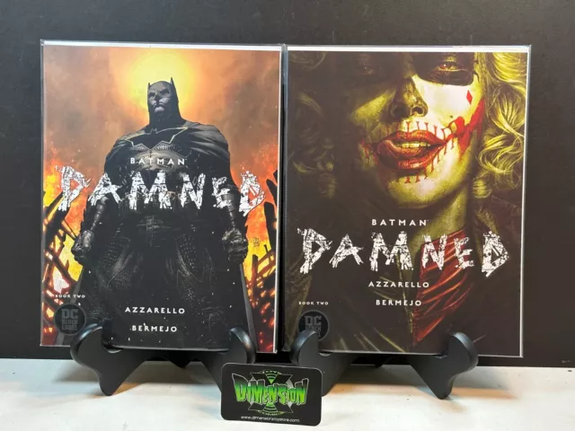 Batman Damned #2 Main Cover A & Jim Lee Variant Comic Dc Black Label 2019 Harley