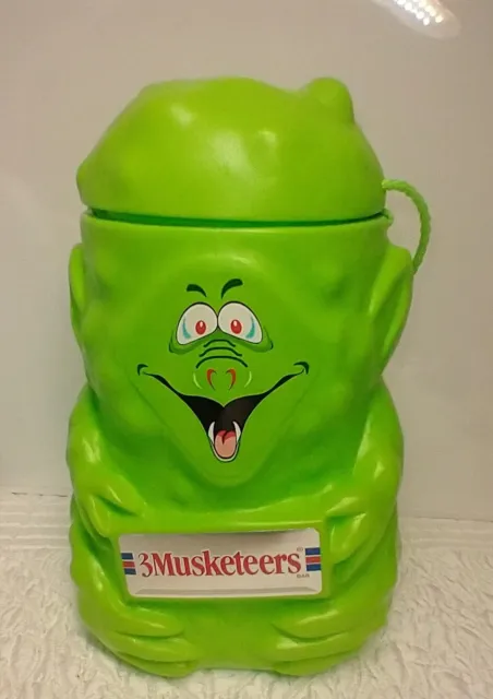 Mars Green Goblin Blow Mold 3 Musketeers Trick or Treat Candy Bucket 1990