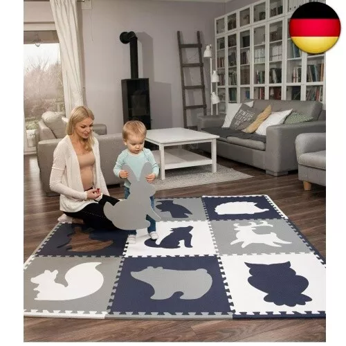 Hakuna Matte große Puzzlematte für Babys 1,8x1,8m ? 9 XXL-Schaumstoffmatten 6