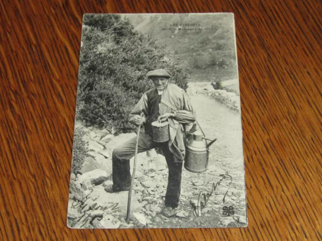 FRANCE Les Pyrenees  *OLD French MAN* Real Photo Postcard RPPC 1910