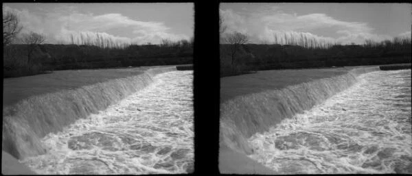 Syria Hama, central Syria view of weir spanning the river Syria, W - Old Photo