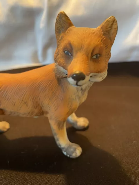 Vintage Lefton Fox ,Japan Label, Porcelain Collectable, Mint Cond, Hand Painted 2